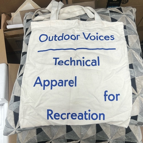 Out Door Voices Canvas Tote Bag - Picture 1 of 3
